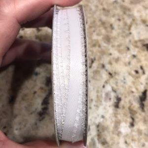 NWT Offray Spool of White Eyelet Ribbon